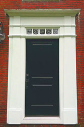 Bullseye Glass in Door